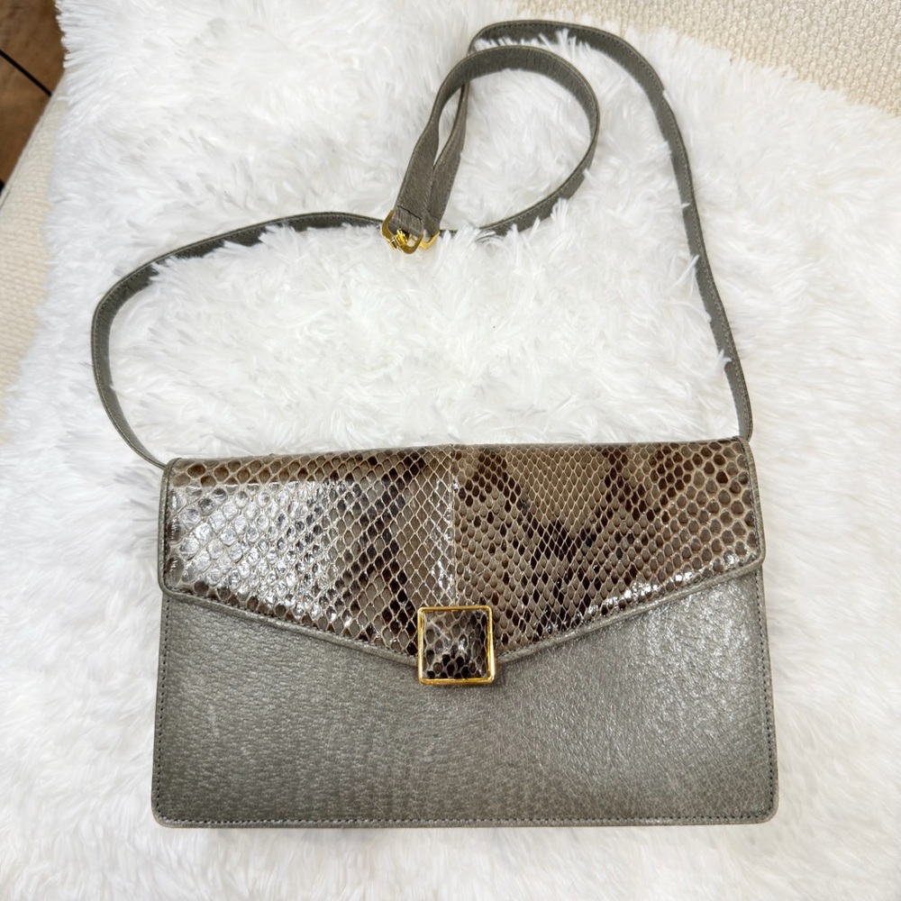 Valentino Garavani Gray and Brown Crossbody Bag pre-owned